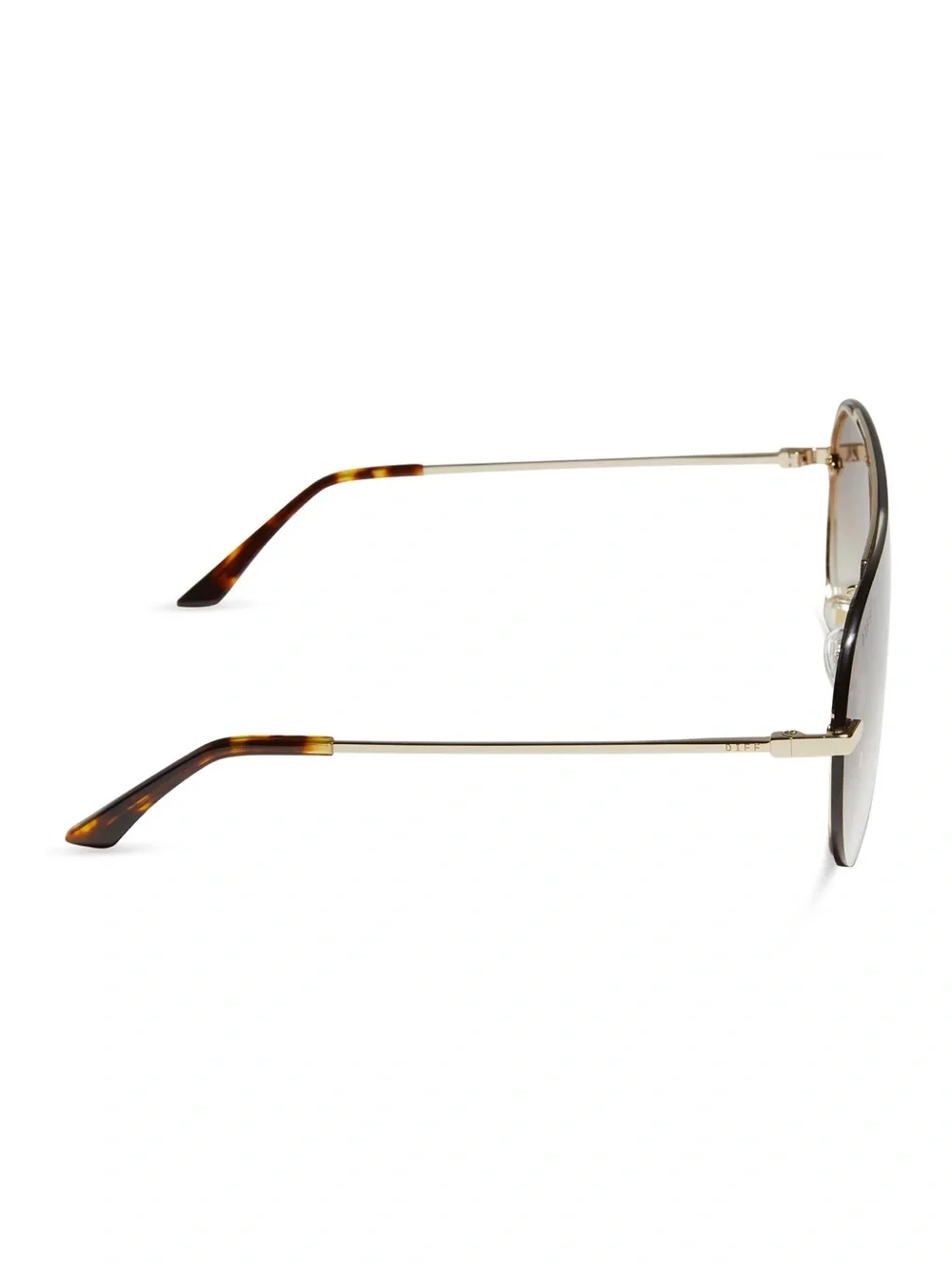 DIFF Charitable Eyewear: Imani - Gold Brown Gradient Aviator Sunglasses